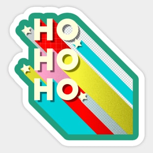 HO HO HO Christmas typography Sticker